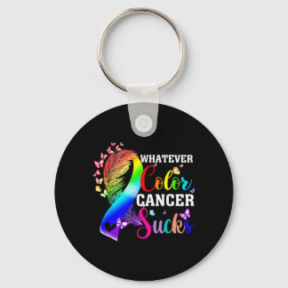 Wat ook de kleur is kanker zuigt Awareness Kleurri Sleutelhanger