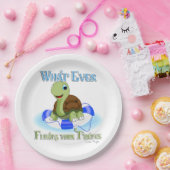 Wat ook drijft je schildpad 2 papieren bordje (Feest)