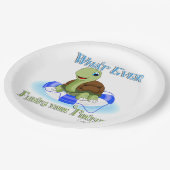 Wat ook drijft je schildpad 2 papieren bordje (Gekanteld)