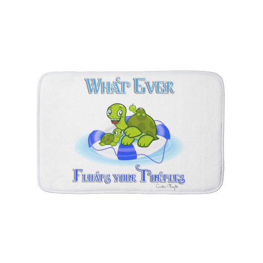 Wat ook drijft je schildpadden 3 badmat (Voorkant)