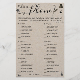 Wat op uw Telefoon   Shower Game Kaart