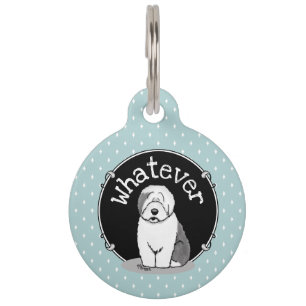 Wat? Oud Engels Sheepdog (Grey 1) Funny Huisdierpenning