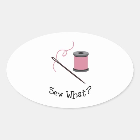 Wat? Ovale Sticker (Voorkant)