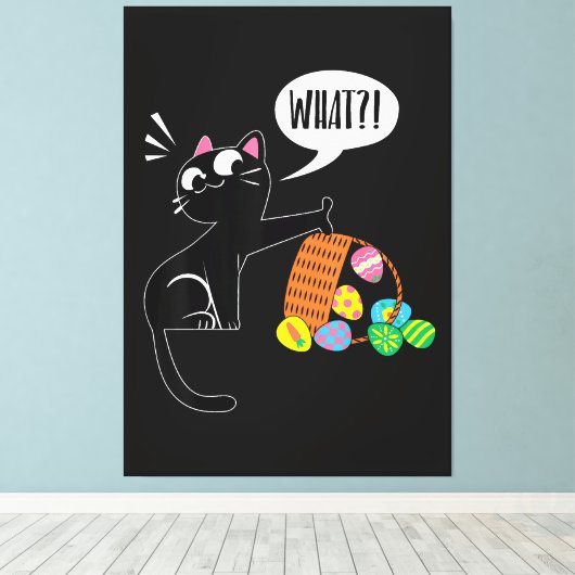 WAT ! Pasen Kat Canvas Afdruk (Insitu (Houten vloer))
