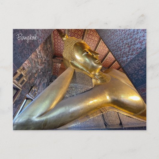 Wat Pho achterover leunende Boeddha Briefkaart (Voorkant)
