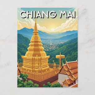 Wat Phrathat Doi Suthep Chiang Mai Thailand Briefkaart