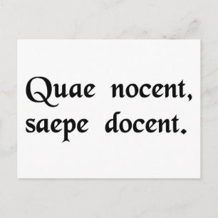 Wat pijn doet, geeft vaak instructies. briefkaart