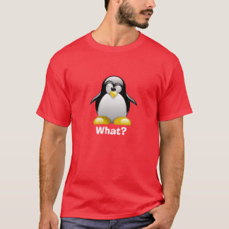 Wat? Pinguïn (Mannen rood) T-shirt