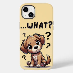 "... wat?" Schattige verwarde Cartoon puppy Case-Mate iPhone 14 Plus Hoesje