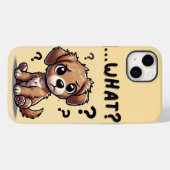 "... wat?" Schattige verwarde Cartoon puppy Case-Mate iPhone Case (Achterkant (horizontaal))