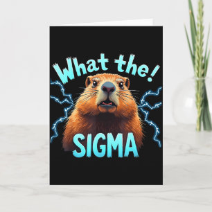 Wat Sigma Meme Vintage Woodchuck Voor Ground-hog L Kaart