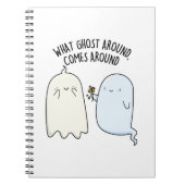 Wat spookt rondkomt Halloween Pun Notitieboek (Voorkant)