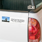 Wat spuiten ze in de wereld? bumpersticker (Op Truck)