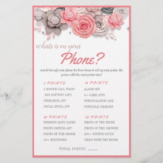 Wat staat er op je telefoon? Game Kaart Flyer (Voorkant)