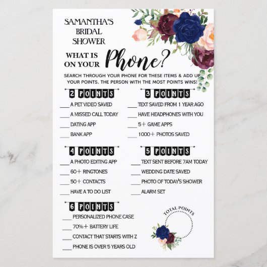 Wat staat er op je telefoondouche in de Engelse sp (Voorkant)