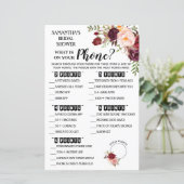 Wat staat er op je telefoondouche in de Engelse sp (Staand voorkant)