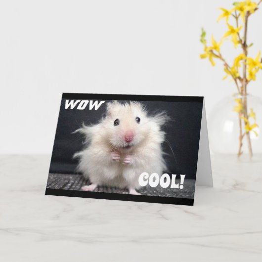 WAT U BENT **60** ZEGT COOL HAMSTER KAART (Gele Bloem)