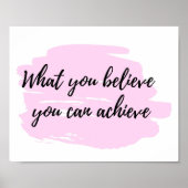 Wat u gelooft dat u kunt bereiken - positieve offe poster (Voorkant)