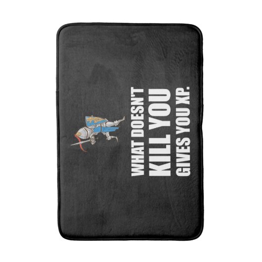 Wat u niet doodt geeft XP Funny Badmat (Voorkant Verticaal)