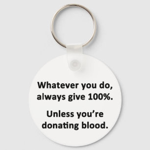Wat u ook doet, geef altijd 100% sleutelhanger