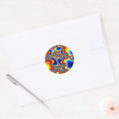 Wat volgt - Fractal Ronde Sticker (Envelop)