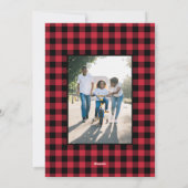 Wat voor een jaar 2 foto-kerstrood buffel feestdagenkaart (Achterkant)