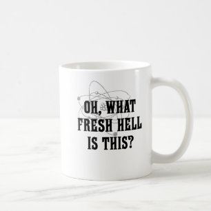 Wat voor frisse hel is dit? koffiemok