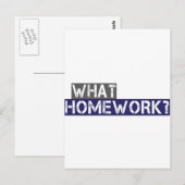 wat voor huiswerk ? briefkaart (Voorkant / Achterkant)