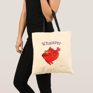 Wat voor Whimsical Fish Art Pink en Red ook Tote Bag