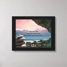 Wat wacht op stretched canvas afdrukken