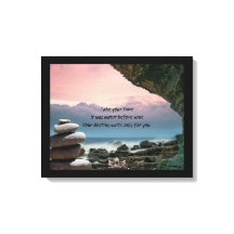 Wat wacht op stretched canvas afdrukken