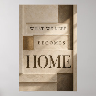 Wat We Bewaren Wordt Thuis Neutrale Typografie Muu Poster