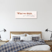"Wat we denken, we worden..." Buddhist Quote Canvas Afdruk (Insitu (Slaapkamer))
