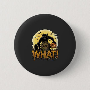 Wat weerwolf pompoen grafsteen volle maan ronde button 5,7 cm