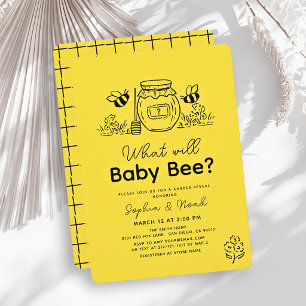Wat wordt Baby Bee? Met de hand getekende Honey Ge Kaart