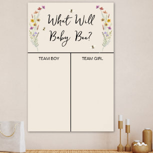 Wat wordt de baby? Bijen geslacht onthulling stem  Poster