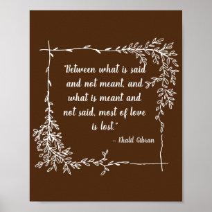 Wat wordt er gezegd en wat betekent Khalil Gibran Poster