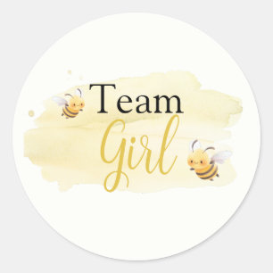 Wat wordt het, Bijenteam Jongen Ronde Sticker