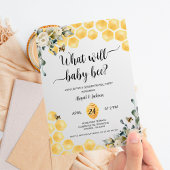 Wat zal baby Bee gender openbaren uitnodiging. Kaart