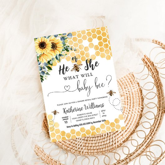 Wat zal Baby bijen Baby shower Kaart