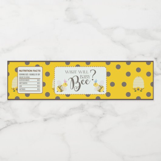 Wat zal Baby bommel zijn Baby Waterfles Etiket (Enkel label)