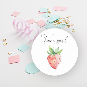 Wat zal baby team meisje zijn ronde sticker