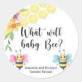 Wat zal baby zijn ronde sticker (Voorkant)