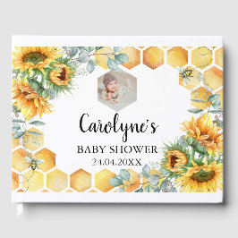 Wat zal Baby zonnebloem Baby shower Gastenboek