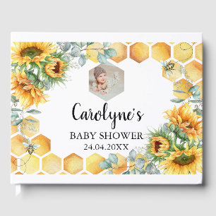 Wat zal Baby zonnebloem Baby shower Gastenboek