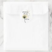 Wat zal er gebeuren? ronde sticker (Tas)