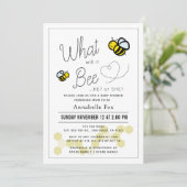 Wat zal het zijn Gender Reveal White Baby shower Kaart (Staand voorkant)