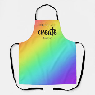 Wat zal ik vandaag Creëer? Apron regenbooggradië Schort