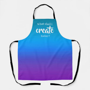 Wat zal ik vandaag Creëer? Blauw/Paarse Apron Schort