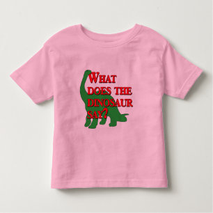 Wat zegt de dinosaurus? kinder shirts